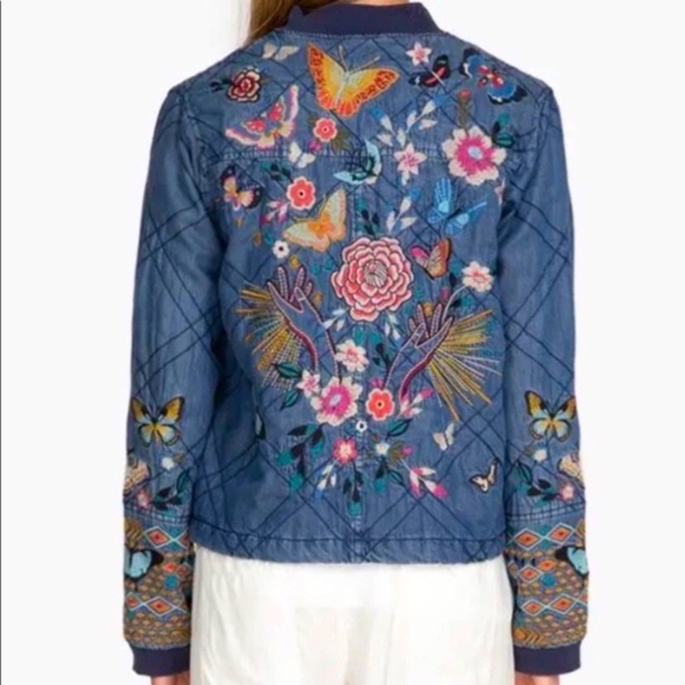 🆕 Johnny Was NWT Mariposa Bomber